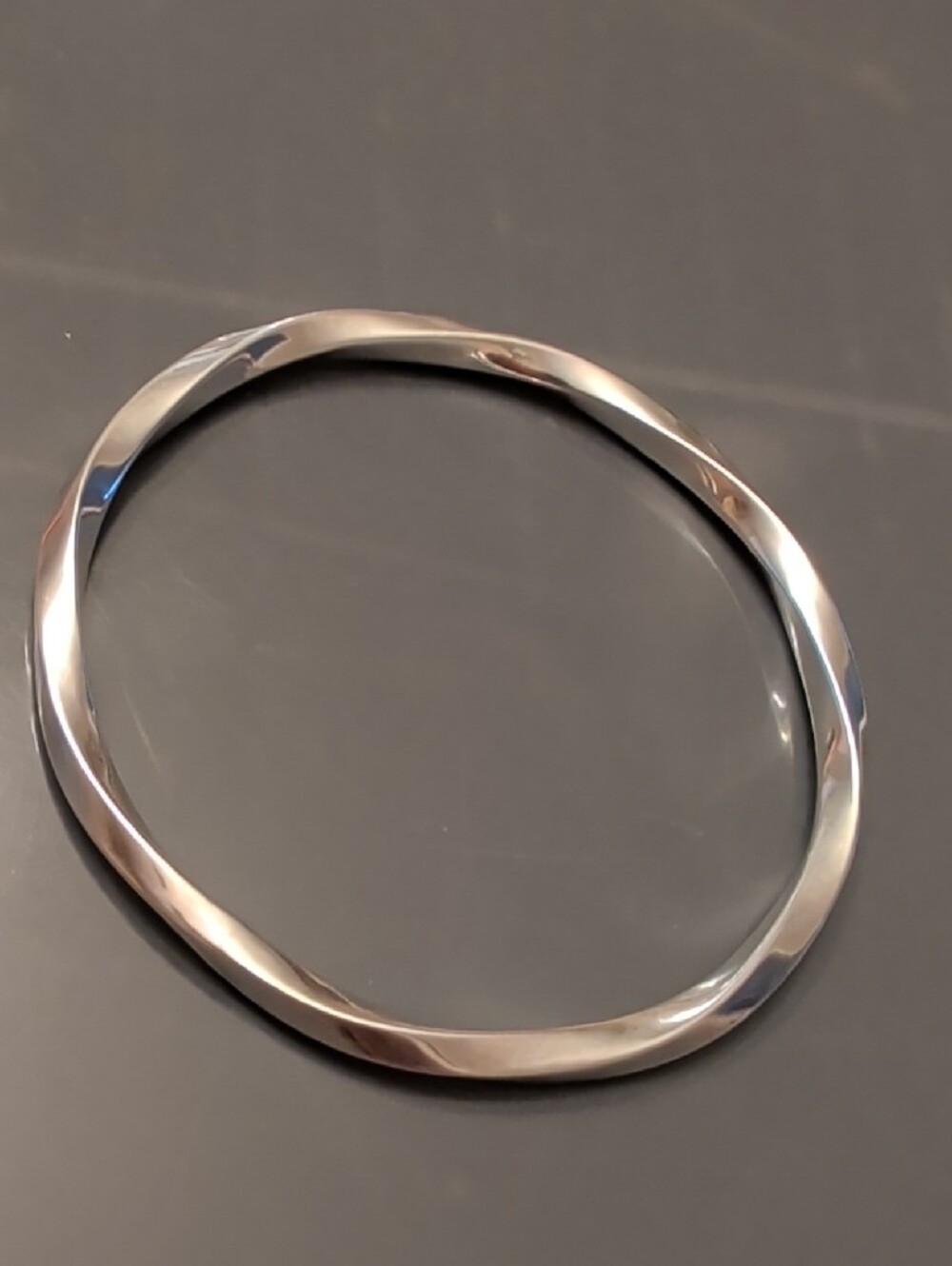 Sterling Silver Twisted Bangle Bracelet - Silver - Picture 6 of 6